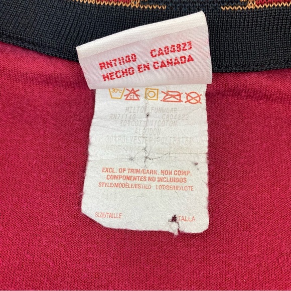 Vintage Milton Funwear Velour Embroidered Red Track Jacket Apx Size M-L - Picture 8 of 13